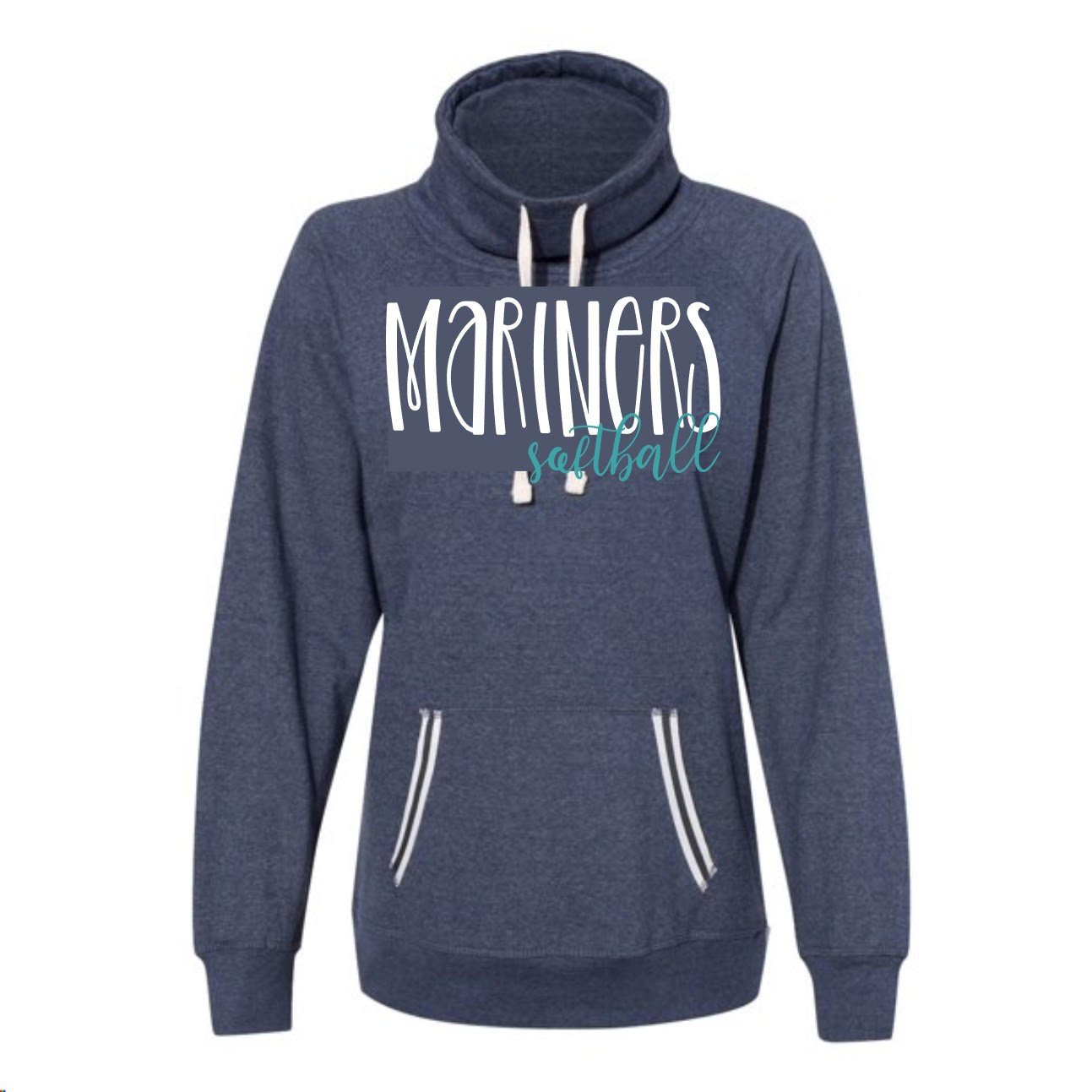 "Mariners Softball" Women's High-Neck Hoody