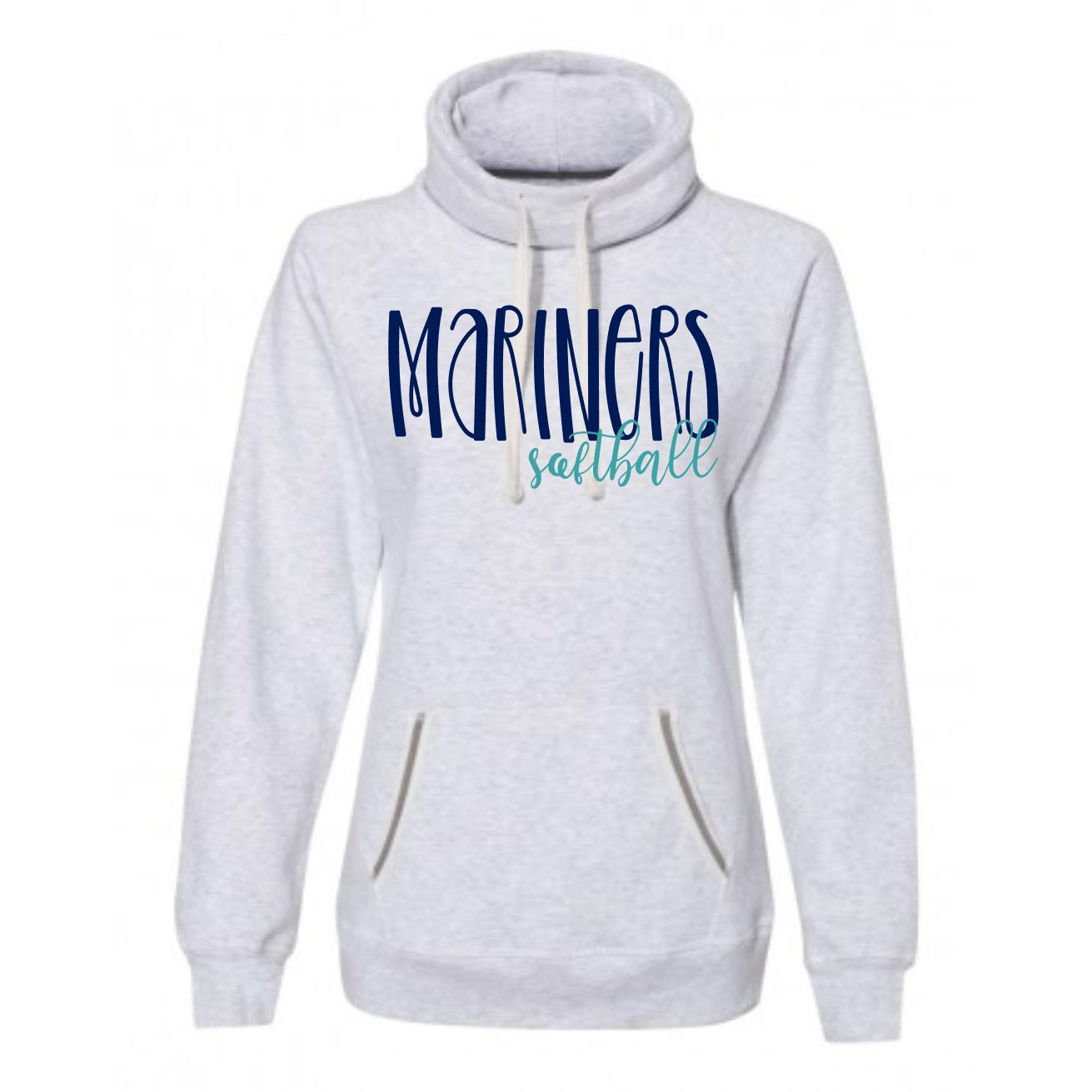 "Mariners Softball" Women's High-Neck Hoody