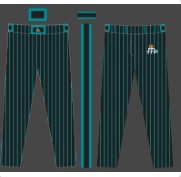 Mariner Black Uniform Pant w/ Teal Pinstripe