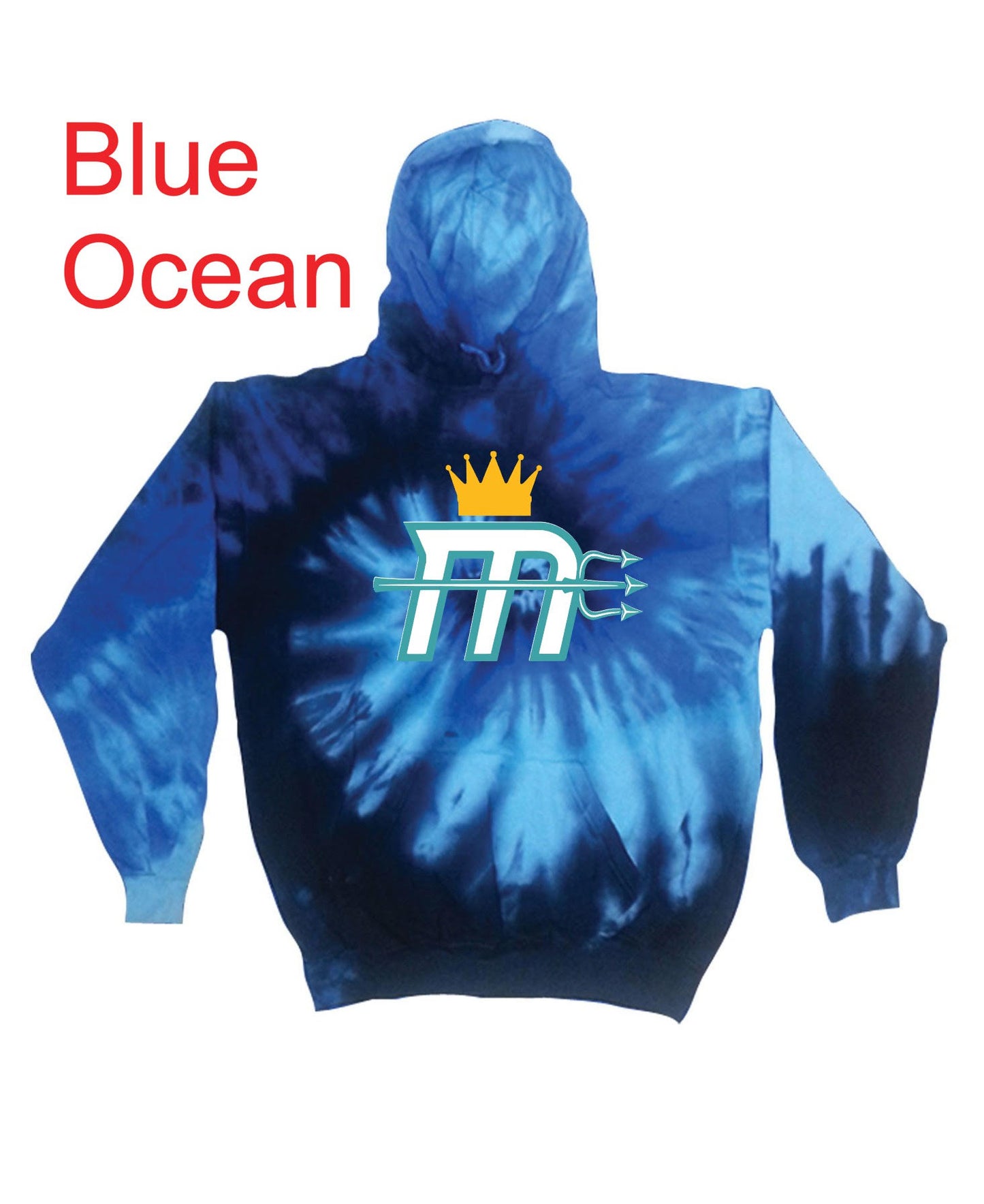 Adult "Mariners M" Tie Dye Hoody