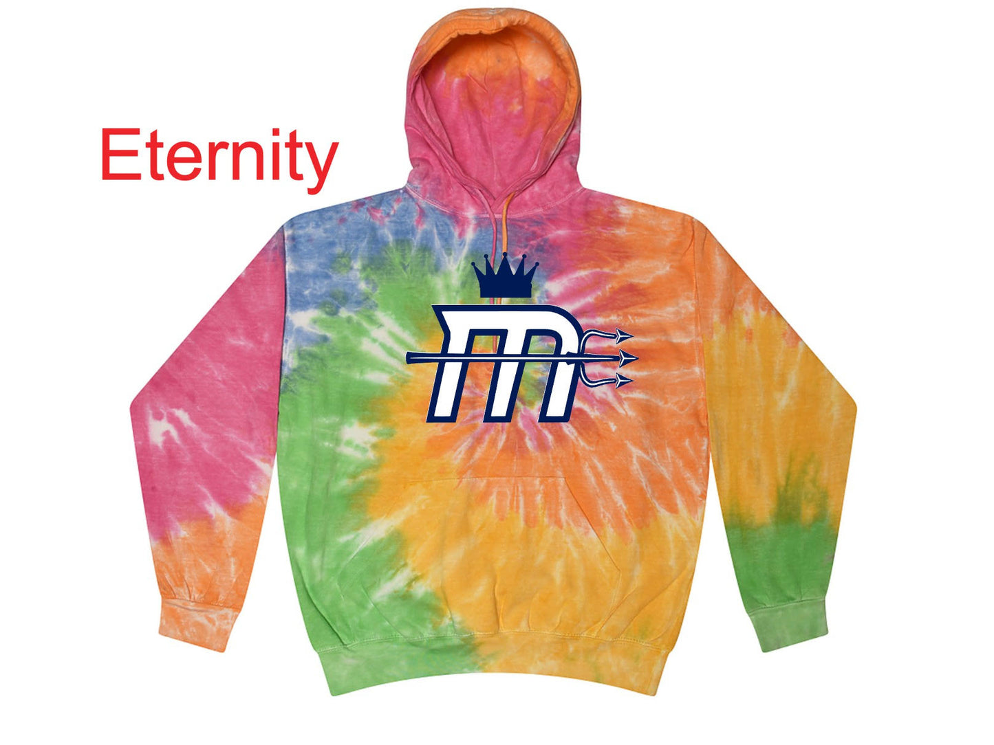 Adult "Mariners M" Tie Dye Hoody