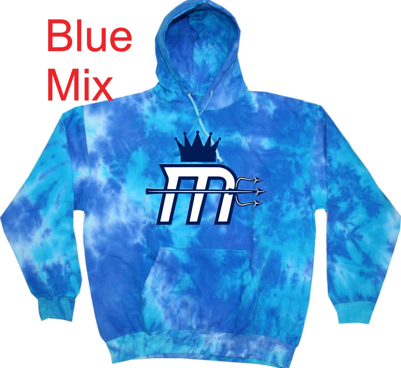 Adult "Mariners M" Tie Dye Hoody