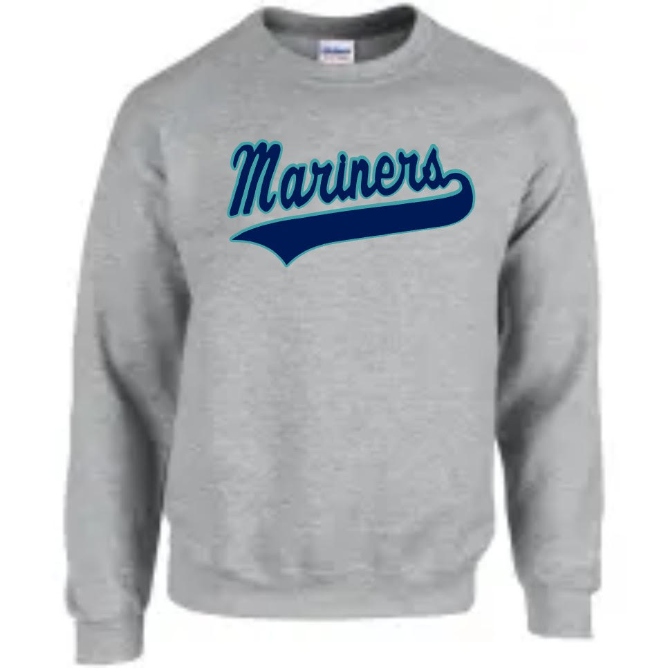 Adult "Mariners Script" Crew Sweatshirt
