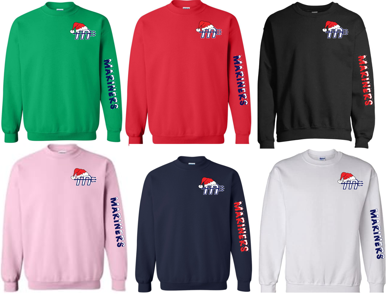 Adult "Mariner's Christmas" Small Logo Crew Sweatshirt