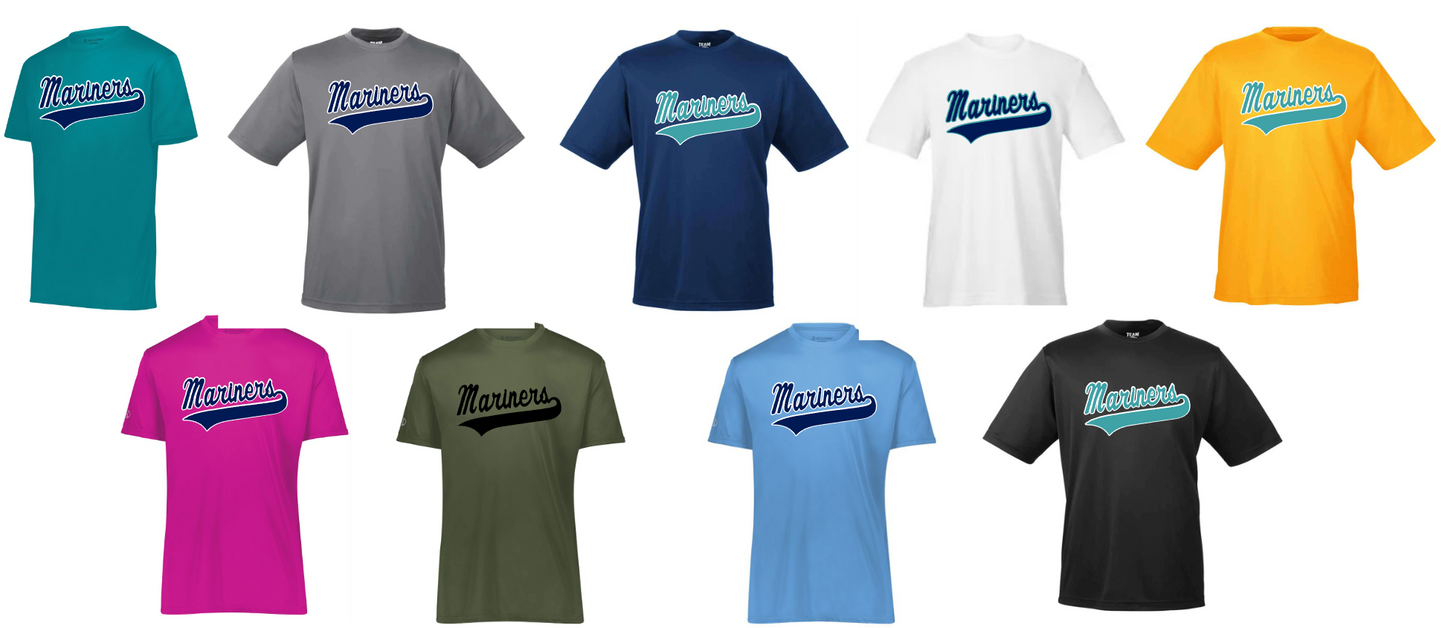 Adult "Mariners Script" Dri-Fit Tee