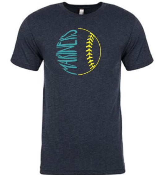 Adult "Mariners Softball" Triblend Soft Tee