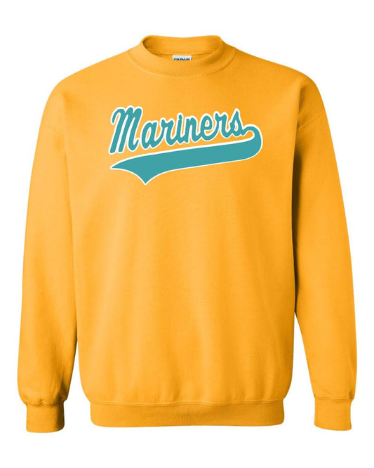 Adult "Mariners Script" Crew Sweatshirt
