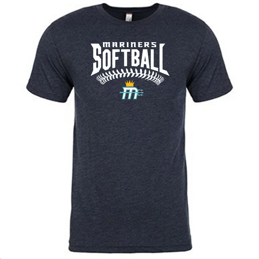 Adult "Softball Seams" Triblend Soft Tee