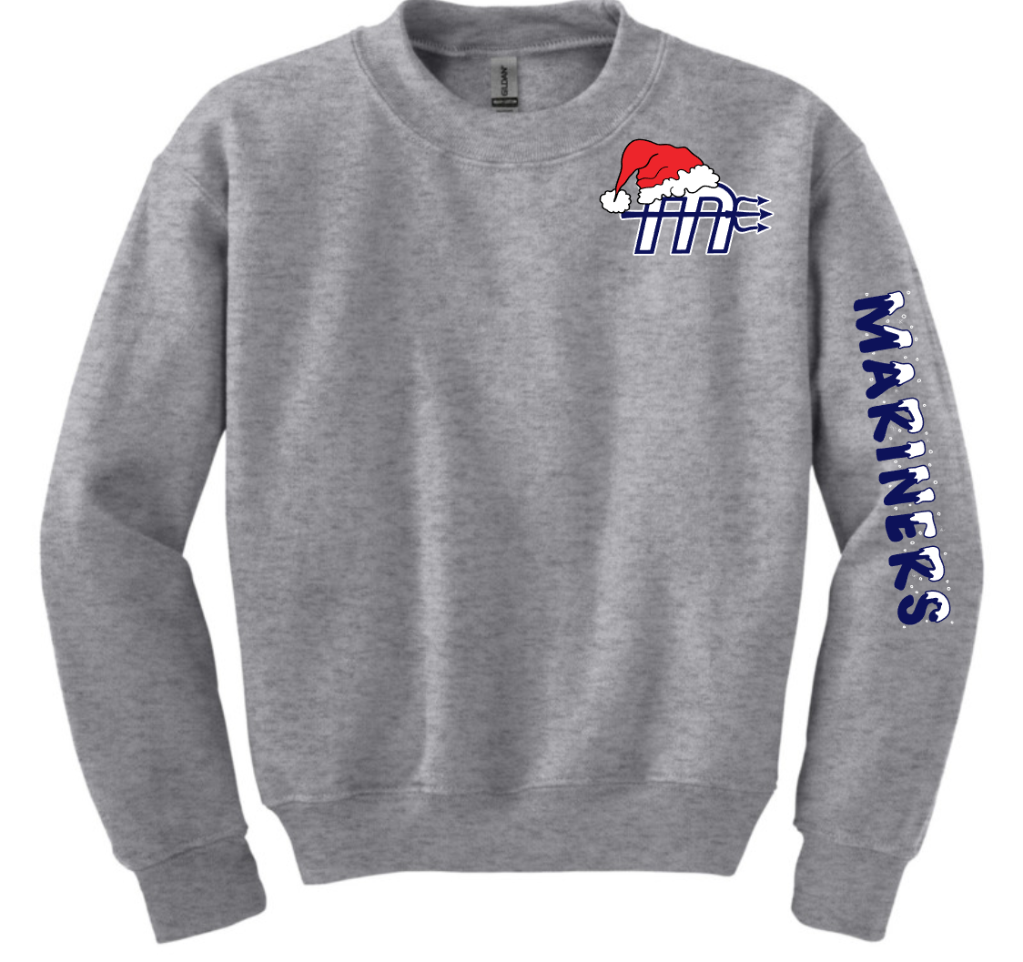 Adult "Mariner's Christmas" Small Logo Crew Sweatshirt