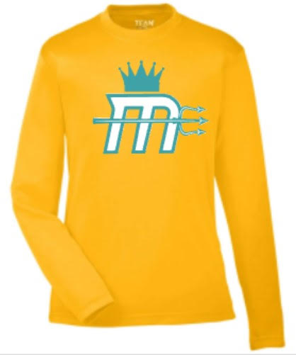 Adult "Mariners M" Dry-Fit LS Tee