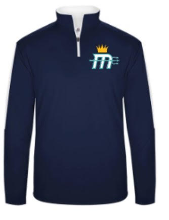 Adult "Mariners M" 1/4 zip Pullover (midweight)