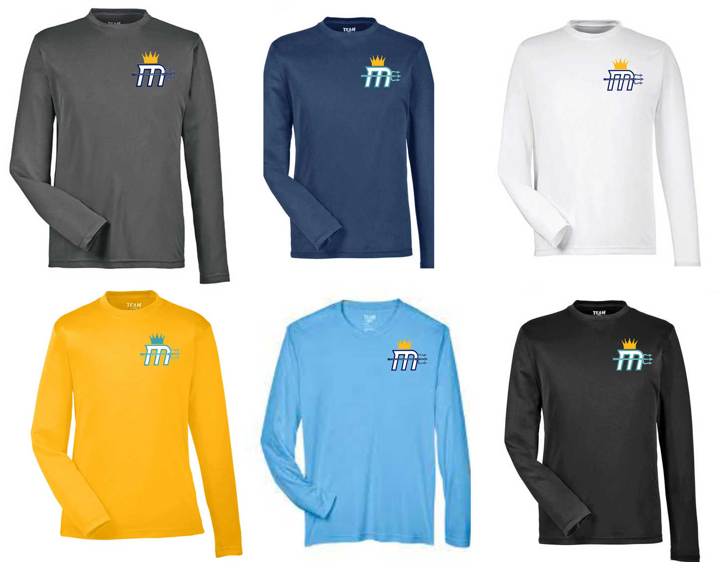 Adult "Mariners M Small Logo" Dri-Fit LS Tee