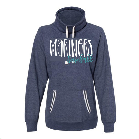 "Mariners Baseball" Women's High-Neck Hoody