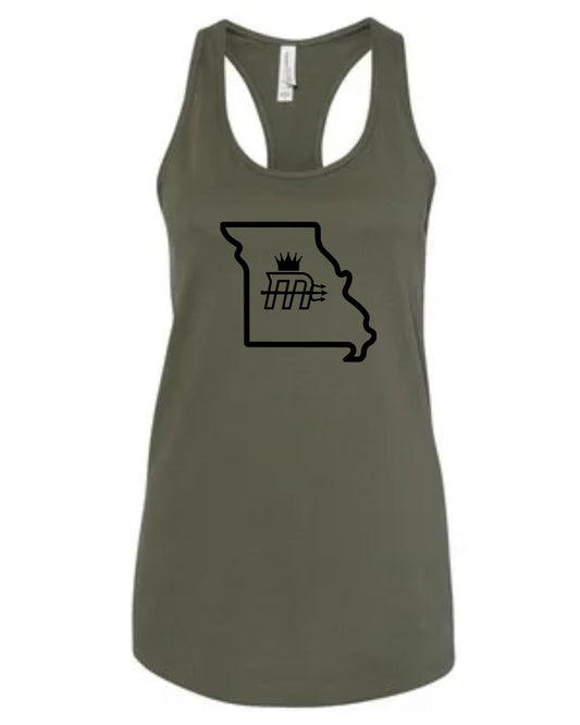 Women's "MO State" Racer-Back Tank