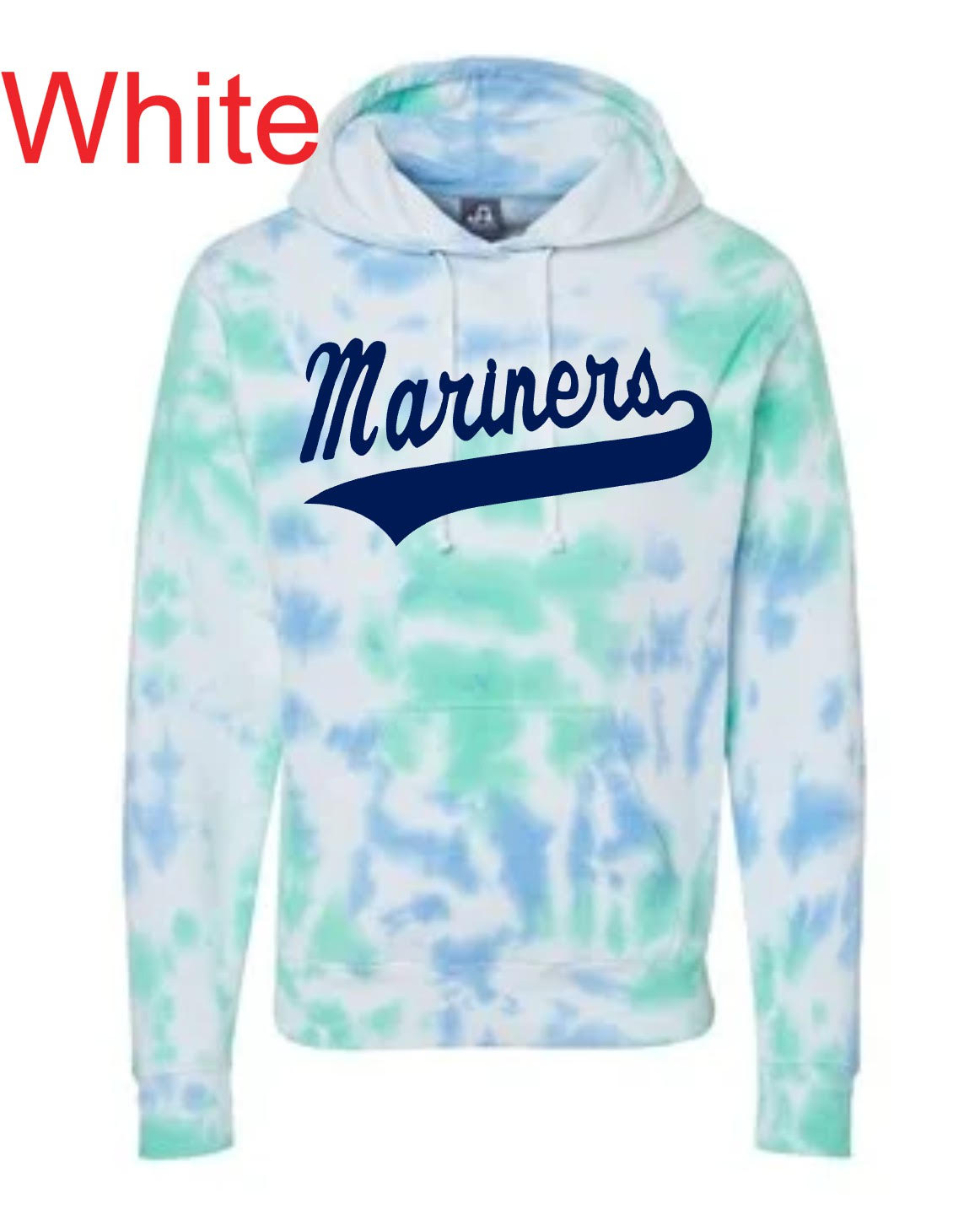 Adult "Mariners Script" Tie Dye Hoody