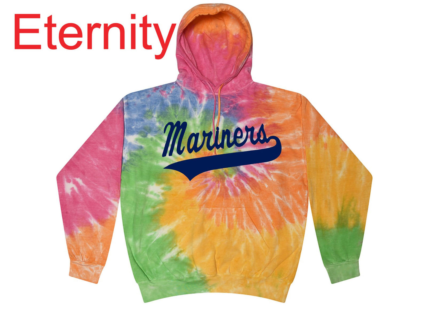 Adult "Mariners Script" Tie Dye Hoody
