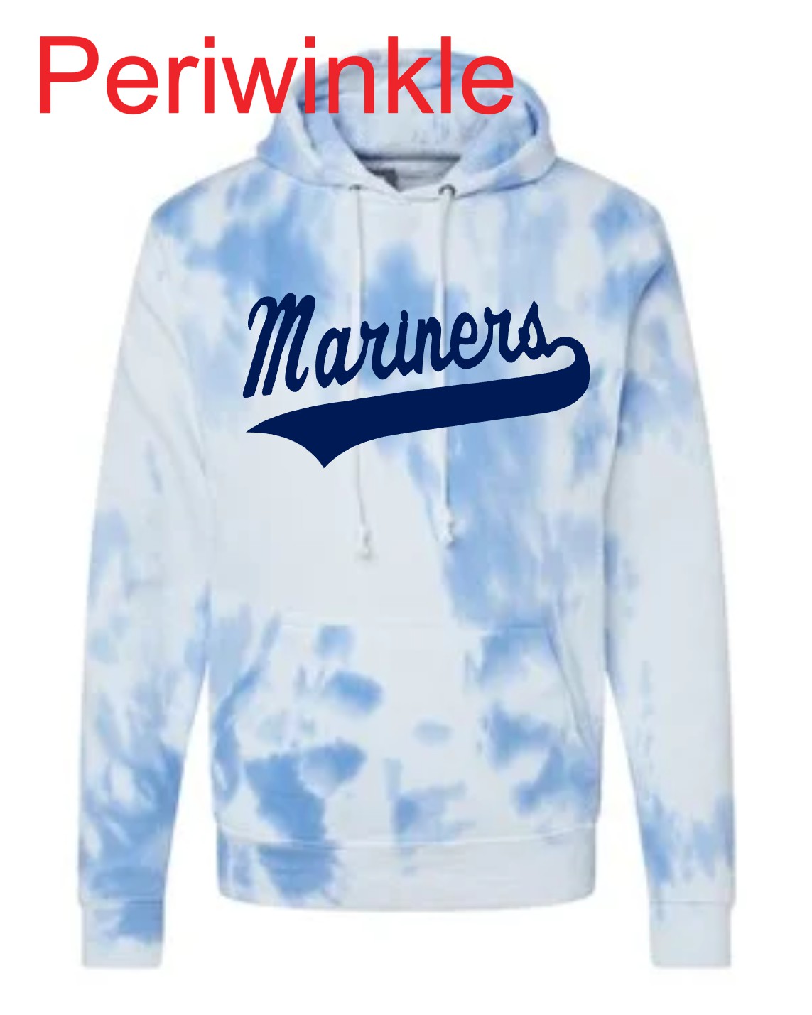 Adult "Mariners Script" Tie Dye Hoody