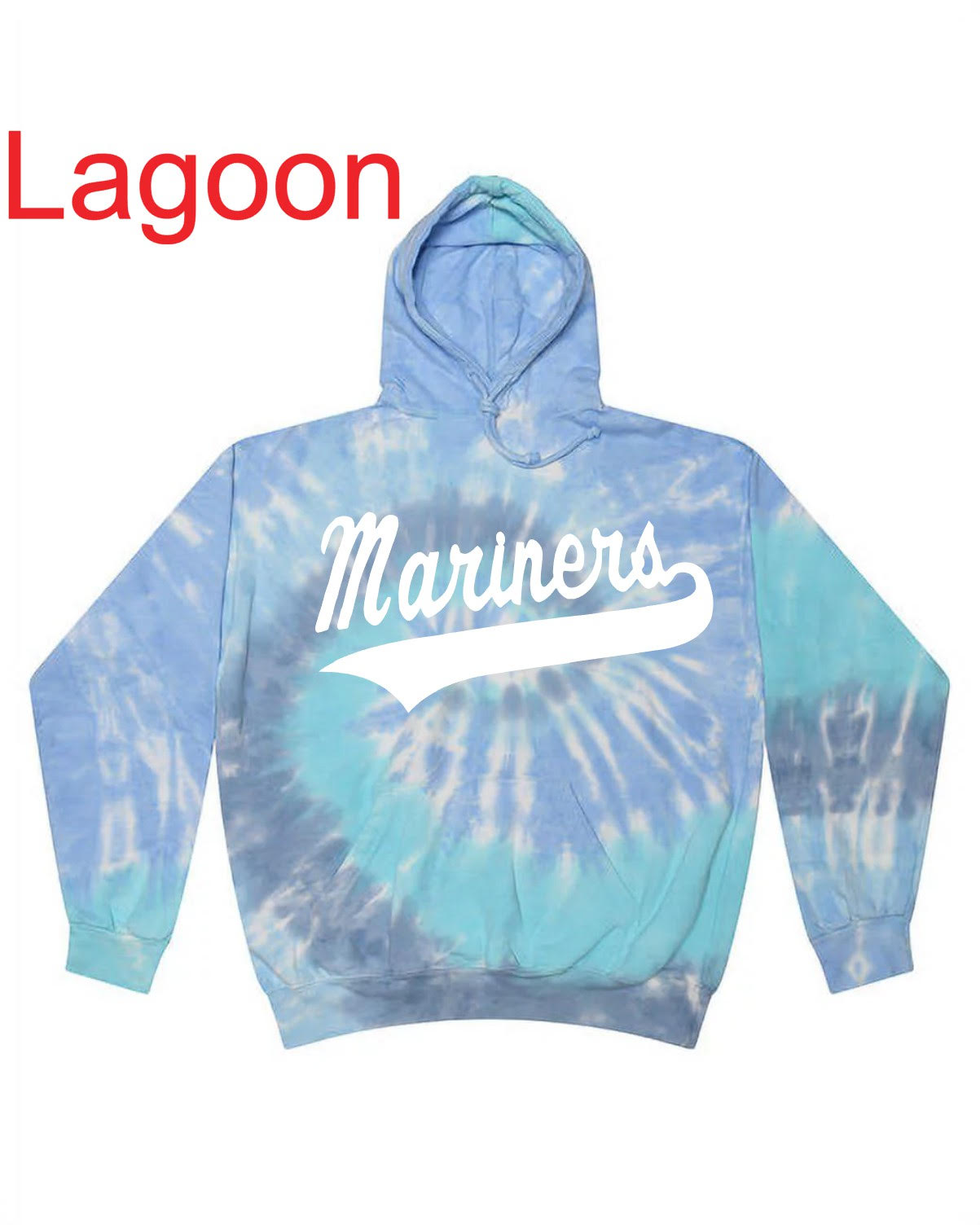 Adult "Mariners Script" Tie Dye Hoody