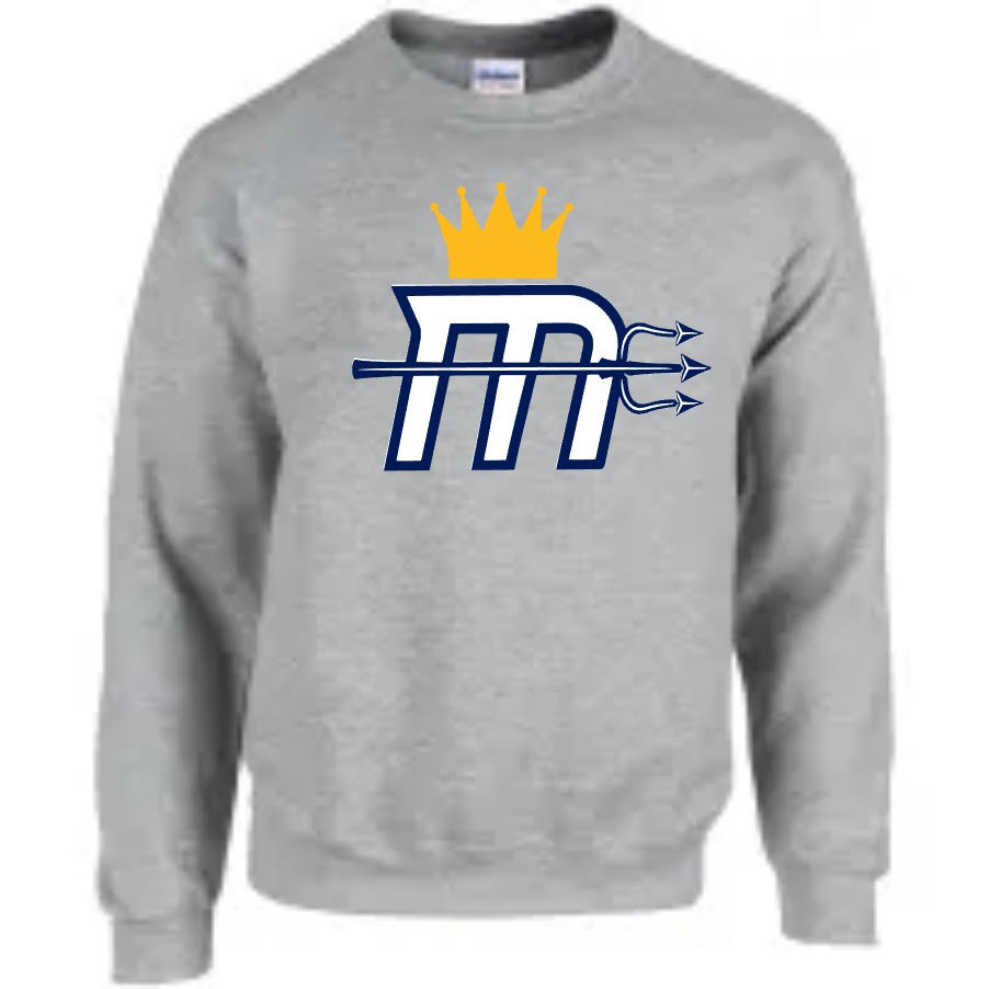 Adult "Mariners M" Big Logo Crew Sweatshirt