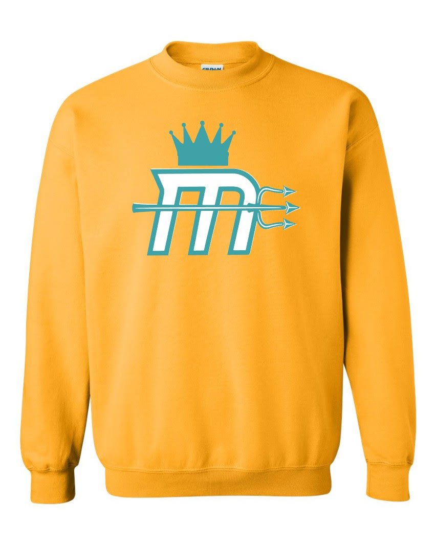 Adult "Mariners M" Big Logo Crew Sweatshirt