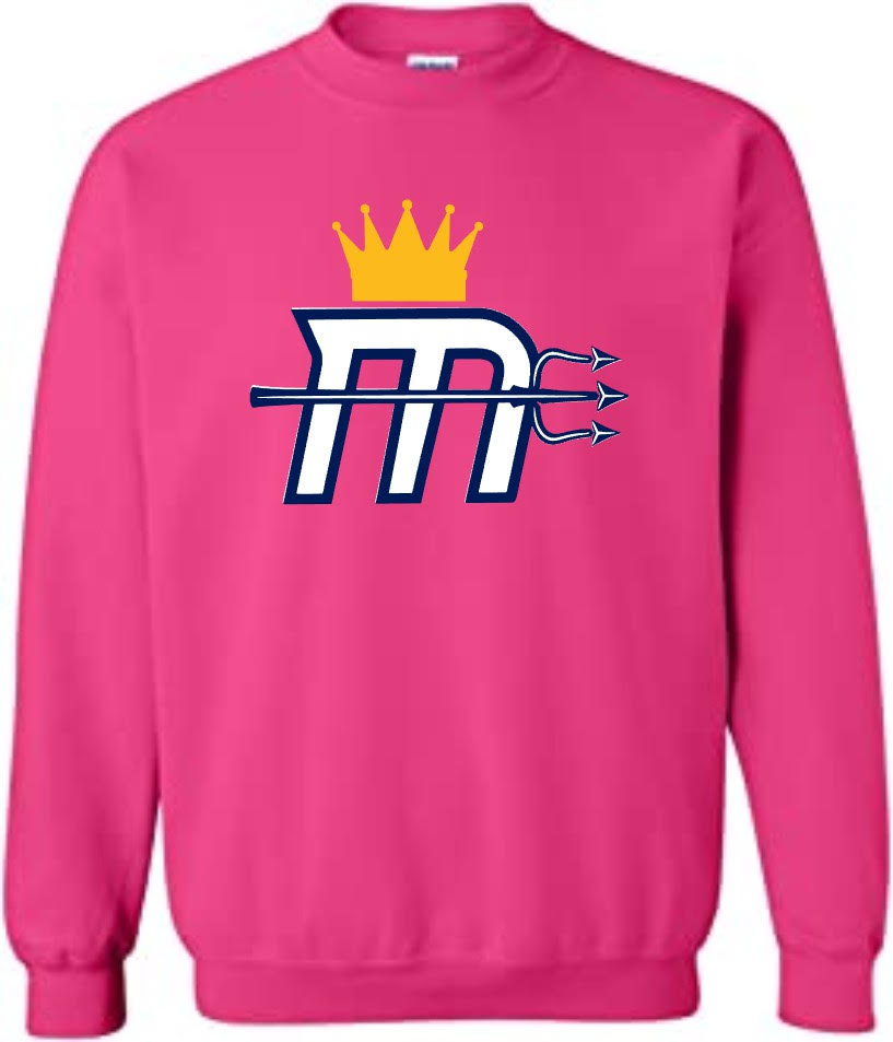 Adult "Mariners M" Big Logo Crew Sweatshirt