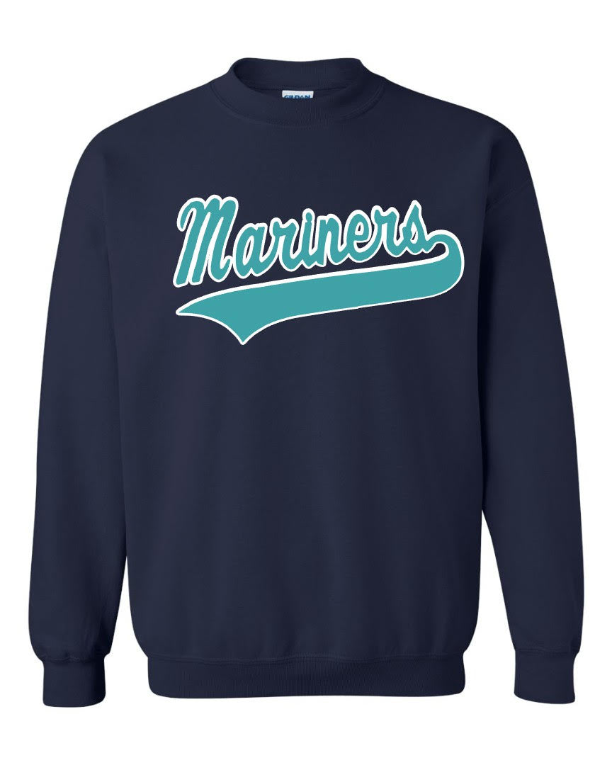 Adult "Mariners Script" Crew Sweatshirt