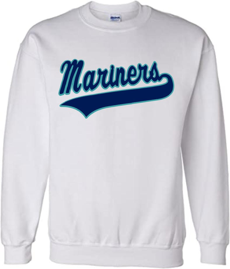 Adult "Mariners Script" Crew Sweatshirt