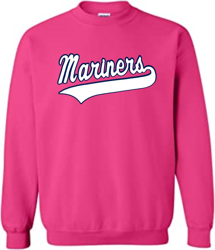 Adult "Mariners Script" Crew Sweatshirt