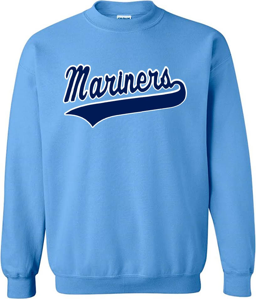 Adult "Mariners Script" Crew Sweatshirt