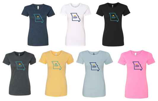 Women's Fit "MO State" Soft Crew Tee