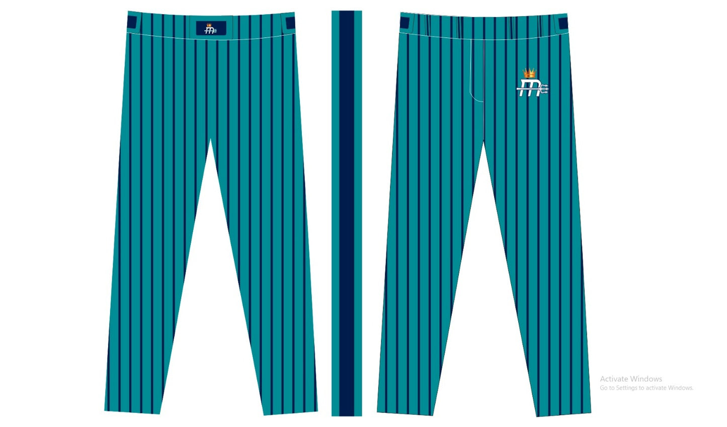 Mariner Teal Uniform Pant w/Navy Pinstripes