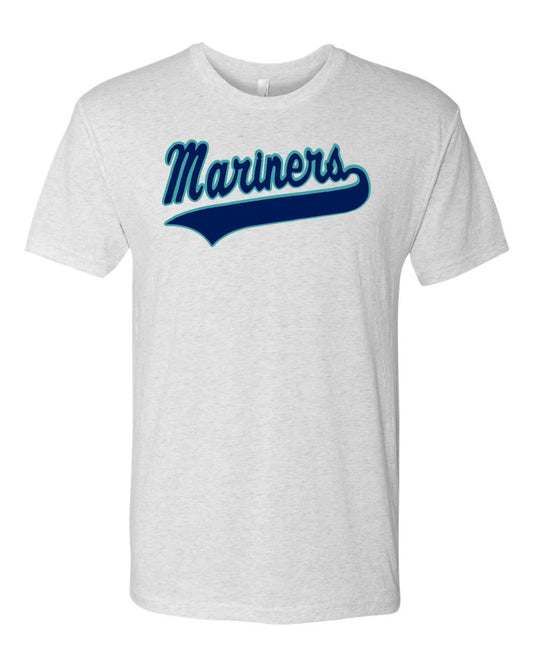 Adult "Mariners Script" Triblend Soft Tee