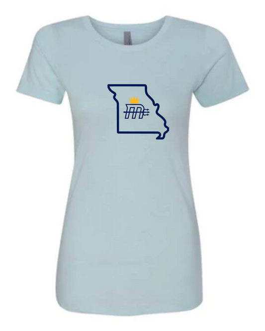 Women's Fit "MO State" Soft Crew Tee